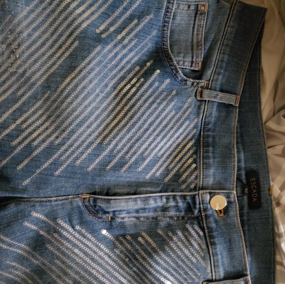 Escada Distressed & Embelished Jeans - Picture 11 of 16